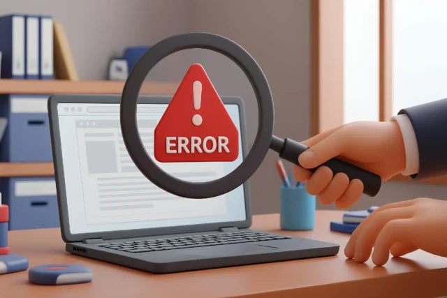 Client inspecting a poorly built website